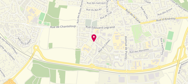 Plan de Centre de PMI de Chanteloup-les-Vignes, 1 Rue de L’Echo, 78570 Chanteloup-les-Vignes