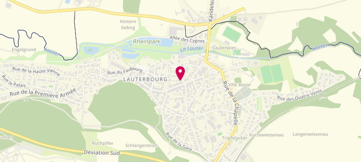 Plan de Centre médico-social de Lauterbourg, 26 Rue du Général Mittelhauser, 67630 Lauterbourg