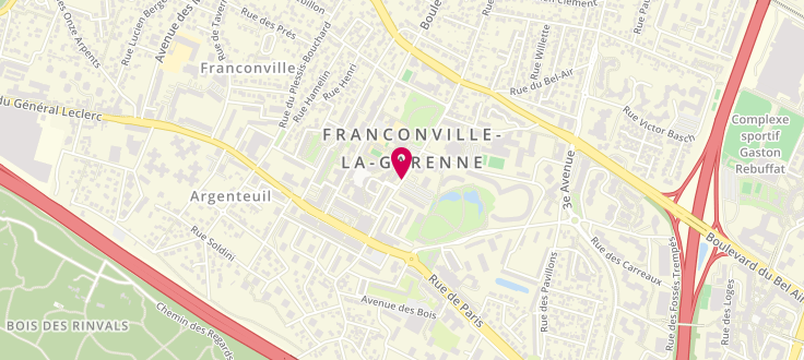 Plan de Centre de PMI de Franconville Rue de la Station, 9 Rue de la Station, 95130 Franconville