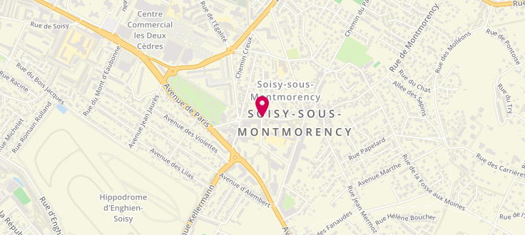Plan de Centre de PMI de Soisy sous Montmorency, 14 Rue des Écoles, 95230 Soisy-sous-Montmorency