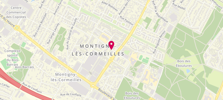 Plan de Centre de PMI de Montigny les Cormeilles, 9 Avenue Aristide-Maillol, 95370 Montigny-lès-Cormeilles