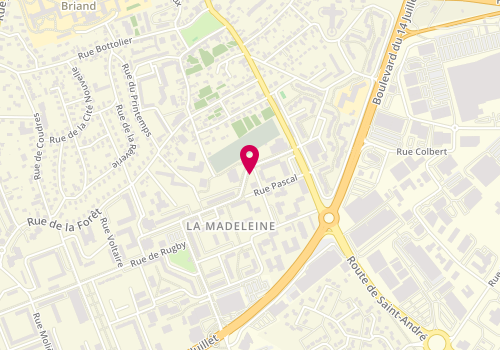 Plan de Centre médico-social d'Evreux - La Madeleine, 11 rue Jean de la Bruyere, 27000 Évreux