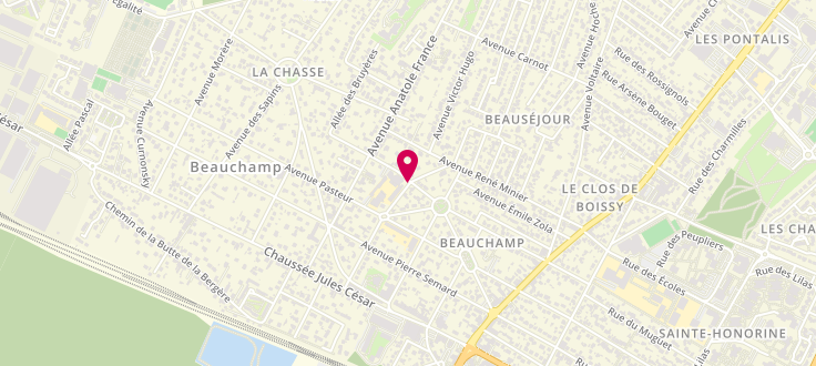 Plan de Centre de PMI de Beauchamp, 45 Avenue Roger-Salengro, 95250 Beauchamp