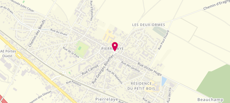 Plan de Centre de PMI de Pierrelaye, 42 Bis Rue Victor-Hugo, 95480 Pierrelaye