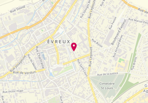 Plan de Centre médico-social d'Evreux - Saint Louis, 19 rue Saint-Louis, 27000 Évreux
