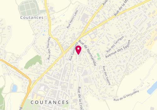 Plan de Centre médico-social de Coutances, 2 Bis Rue Rémy de Gourmont<br />
Centre Médico Social, 50207 Coutances