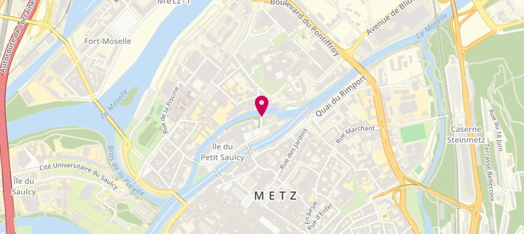 Plan de Centre Médico-Social de Metz - Direction de la Solidarité Defi PMI, Hôtel du Département<br />
1 Rue du Pont Moreau, 57036 Metz