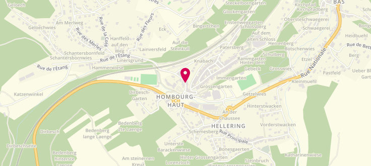 Plan de Centre Médico-Social d'Hombourg-Haut, 10 Rue de la Gare, 57470 Hombourg-Haut