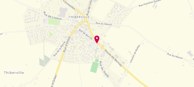 Plan de Centre médico-social de Thiberville, 5 route de lisieux, 27230 Thiberville
