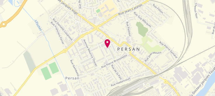 Plan de Centre de PMI de Persan, Bâtiment 10<br />
Rue Eugénie-Cotton, 95340 Persan