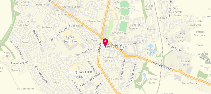Plan de Centre PMI de Jarny, 20 Rue Albert 1er, 54800 Jarny