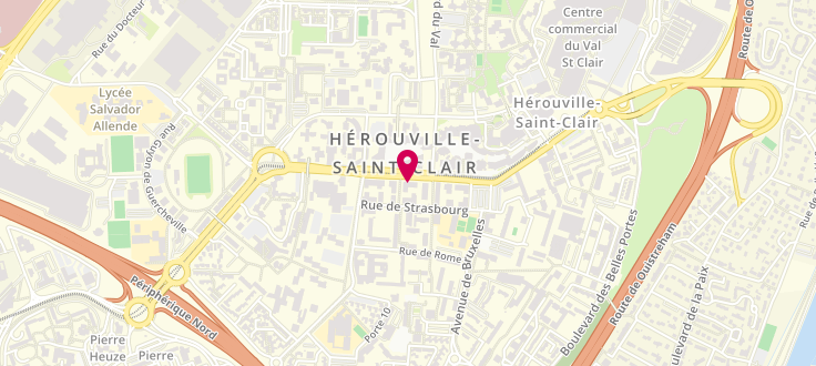 Plan de Centre médico-social de Hérouville-Saint Clair, 26 Avenue de la Grande-Cavée, 14200 Hérouville-Saint-Clair