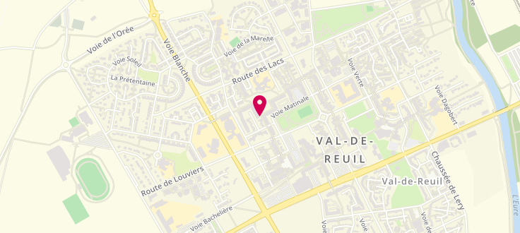 Plan de Centre Médico-Social de Val De Reuil, 31 rue du pas des heures, 27100 Val-de-Reuil