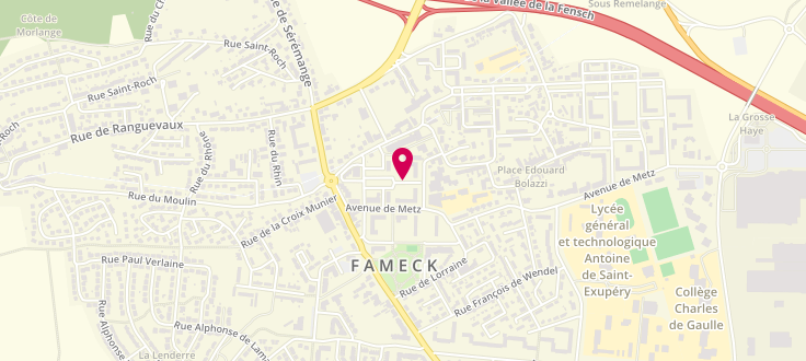 Plan de France services la Poste de Fameck, 4 Rue de Picardie, 57290 Fameck