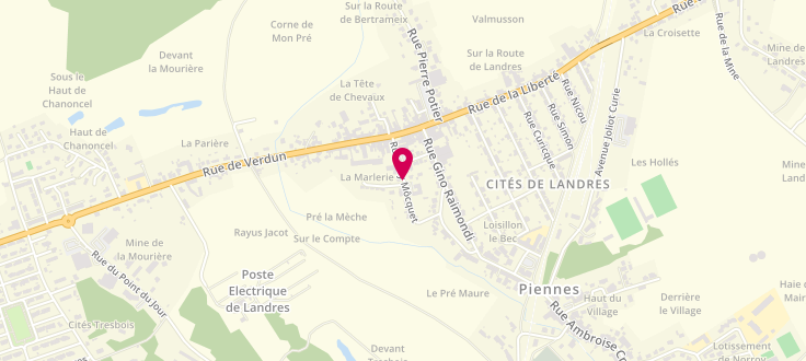Plan de Centre PMI de Piennes, Rue Guy Moquet, 54490 Piennes