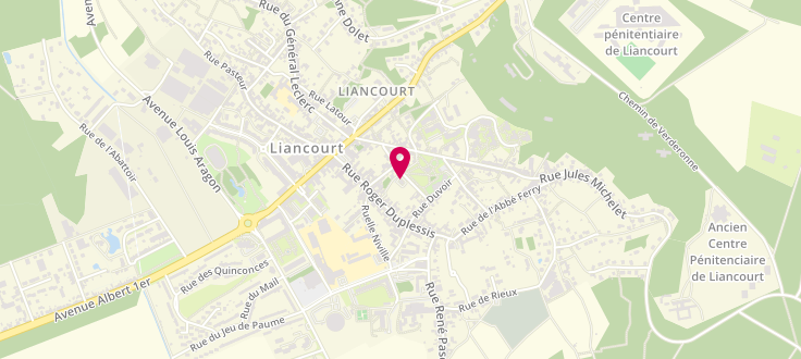 Plan de Centre de PMI de Liancourt, Pmi Liancourt<br />
166 Rue Elise-Lhôtelier, 60140 Liancourt