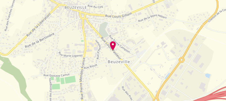 Plan de Centre médico-social de Beuzeville, 297 rue louis pasteur, 27210 Beuzeville