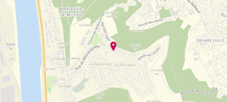 Plan de Centre Médico-Social d'Amfreville-la-Mi-Voie, 514 Chemin du Mesnil-Esnard, 76920 Amfreville-la-Mi-Voie