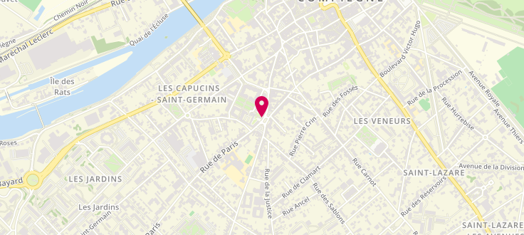 Plan de Centre de consultation de Compiègne - La croix Blanche, 1 Place de la Croix Blanche, 60200 Compiègne