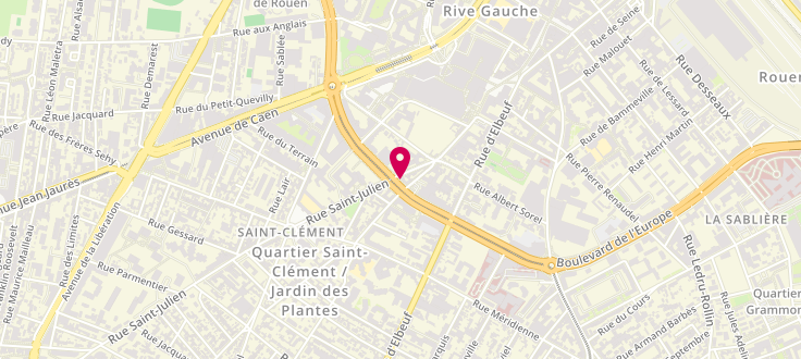 Plan de Centre Médico-Social de Rouen - Europe, 106 Boulevard de l'Europe<br />
Centre Médico-Social, 76100 Rouen