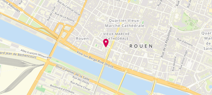 Plan de Centre Médico Social de Rouen - Charrettes, 13 Rue des Charrettes, 76000 Rouen
