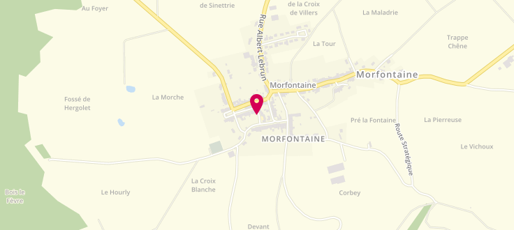 Plan de Point d’accueil PMI de Morfontaine, Mairie<br />
1 Rue des Ecoles, 54920 Morfontaine