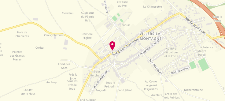 Plan de Point d’accueil PMI de Villers-la-Montagne, Mairie<br />
114 Rue Emile-Cuiricque, 54920 Villers-la-Montagne