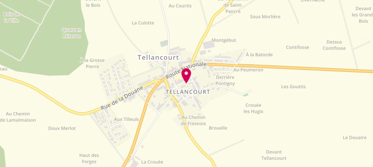 Plan de Point d’accueil PMI de Tellancourt, Rue Etienne Bastien, 54260 Tellancourt