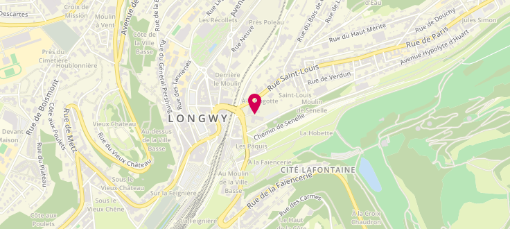 Plan de Centre PMI de Longwy, Maison du Département<br />
16 Avenue du Maréchal de Lattre de Tassigny, 54400 Longwy