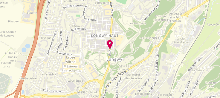 Plan de Centre PMI de Longwy - Mercy, 2 Rue Mercy, 54400 Longwy