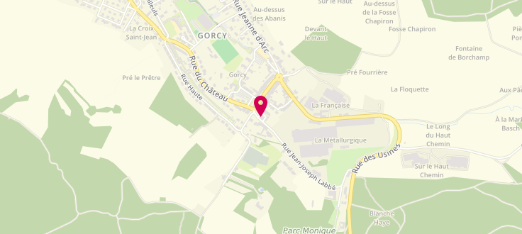 Plan de Point d’accueil PMI de Gorcy, Mairie<br />
1 Place Roland-Labbé, 54730 Gorcy