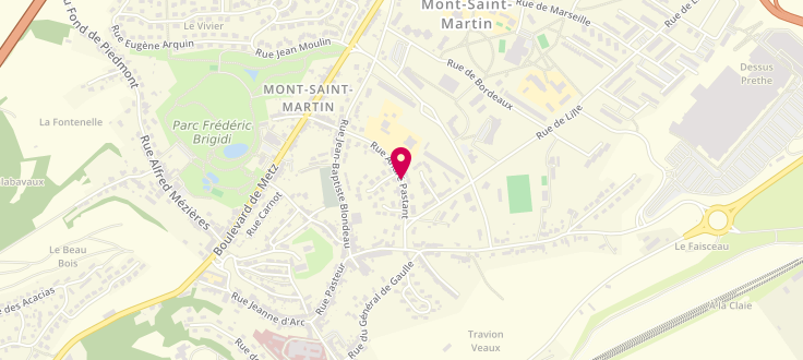 Plan de Centre PMI de Mont-Saint-Martin, Rue André Pastant, 54350 Mont-Saint-Martin