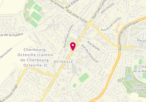 Plan de Centre médico-social de Cherbourg - Octeville 2, Avenue de Normandie<br />
Octeville<br />
Centre Médico-Social, 50130 Cherbourg-en-Cotentin