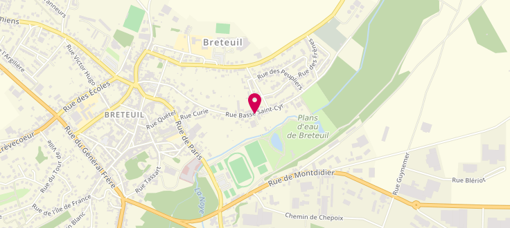 Plan de Centre de PMI de Breteuil, 58 Rue Basse Saint-Cyr, 60120 Breteuil