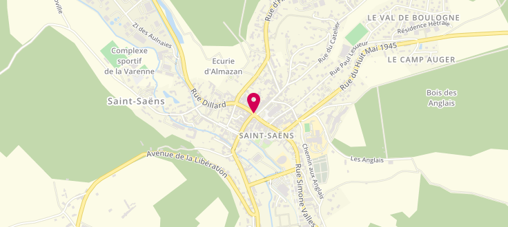 Plan de Centre Médico-Social de Saint-Saëns, 24 rue Raymond Poincaré, 76680 Saint-Saëns