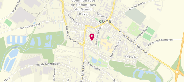 Plan de Centre médico-social de Roye, 24 rue Pasteur, 80700 Roye