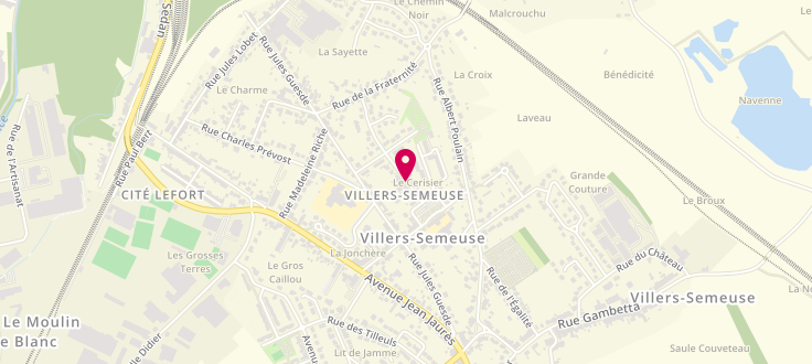 Plan de Maison des Solidarités de Villers Semeuse, Maison des Solidarités<br />
13 Rue Ambroise-Croizat, 08000 Villers-Semeuse
