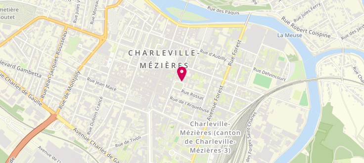 Plan de Centre de PMI de Charleville Mézières - Service Départemental, 13 Place Winston-Churchill, 08000 Charleville-Mézières