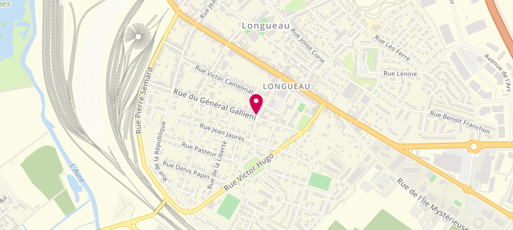 Plan de Centre médico-social de Longueau, 49, rue Anatole France<br />
B.P. 28, 80330 Longueau