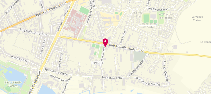 Plan de Centre médico-social de Rivery, 85, rue Baudrez, 80136 Rivery