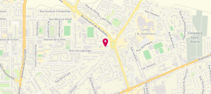 Plan de Centre médico-social d'Amiens - Léo Lagrange, 8, rue Léo Lagrange, 80080 Amiens