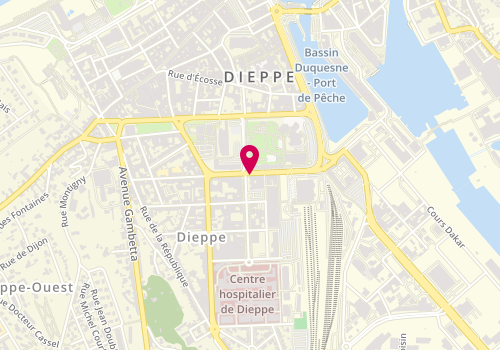 Plan de Centre Médico-Social de Dieppe - Ouest, 5/7 Boulevard Georges Clemenceau, 76200 Dieppe