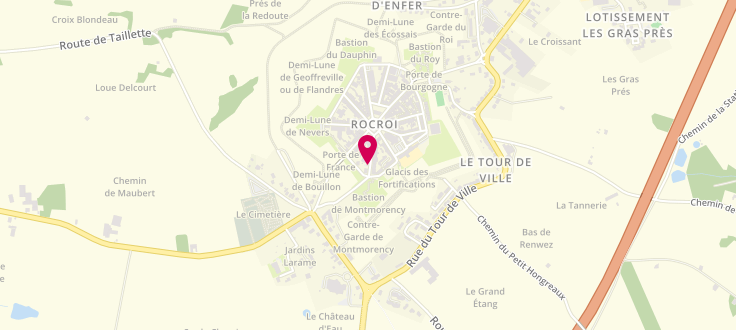 Plan de France services la Poste de Rocroi, 9 Rue de Montmorency, 08230 Rocroi