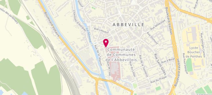 Plan de Centre médico-social d'Abbeville - Hôtel Dieu, 1, rue de l'Hôtel Dieu, 80100 Abbeville