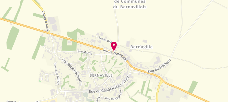 Plan de Centre médico-social de Bernaville, 24 résidence du petit vacquerie, 80370 Bernaville
