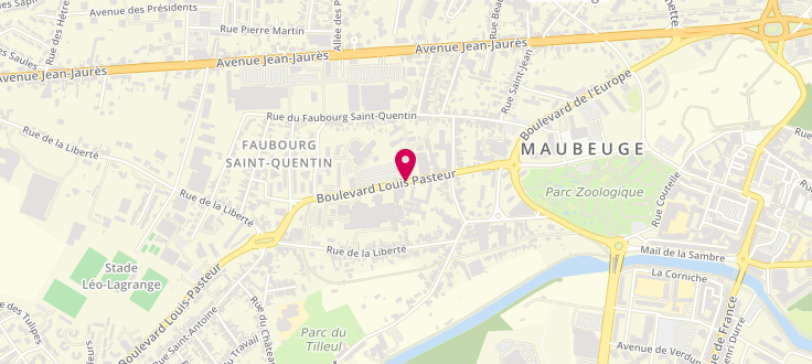 Plan de Unité territoriale de prévention et d'action sociale de Maubeuge, 10 Boulevard Pasteur<br />
Résidence Jean Mossay, 59607 Maubeuge