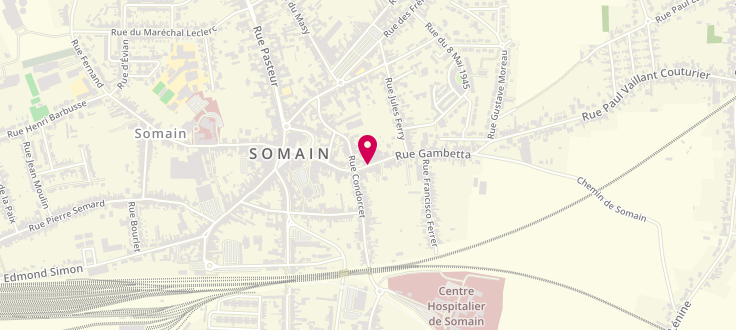 Plan de Unité territoriale de prévention et d'action sociale de Somain - Orchies, 38 rue Gambetta, 59490 Somain