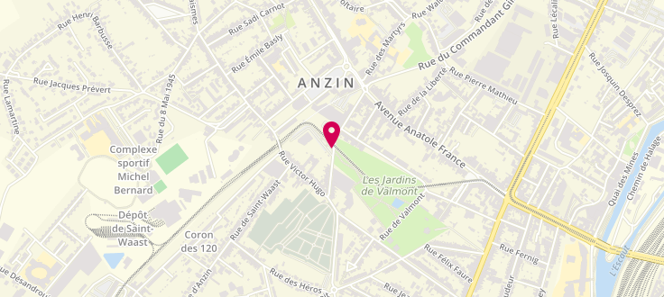 Plan de Unité territoriale de prévention et d'action sociale d'Anzin, 7 Rue Gustave Thietard, 59410 Anzin