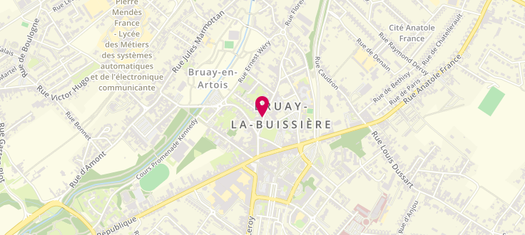 Plan de Maison du Département Solidarité de Bruay la Buissière, 75 Rue Commandant-l'Herminier, 62702 Bruay-La-Bruissière