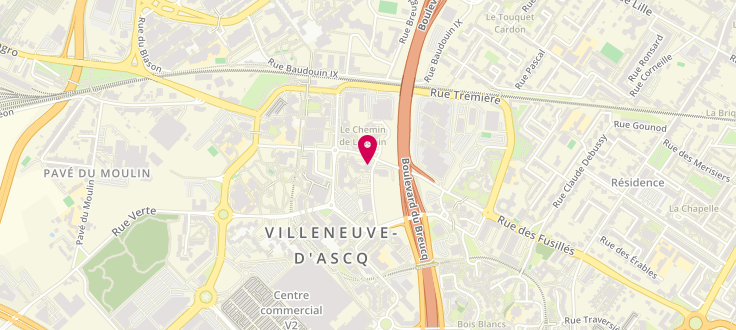 Plan de Centre de PMI de Villeneuve d'Ascq, 100 Boulevard Van Gogh, 59650 Villeneuve-d'Ascq